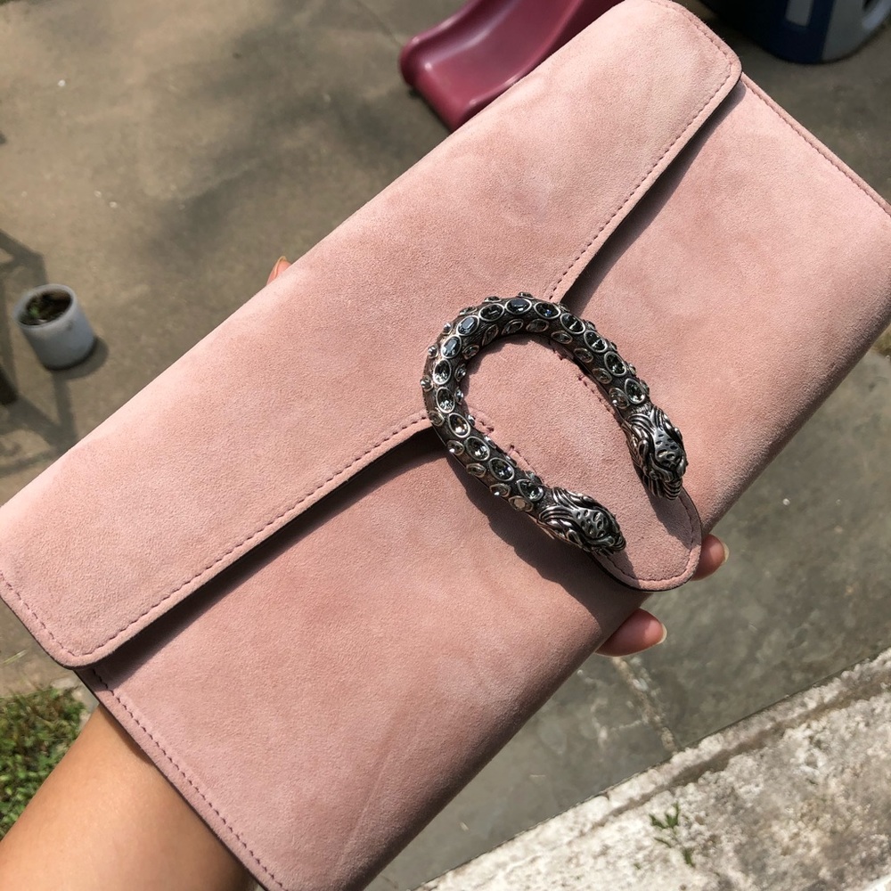Gucci suede Dionysus clutch bag